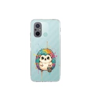 Redmi 12C ile Uyumlu Splash Kirpi Tasarımlı Şeffaf Silikon Kılıf