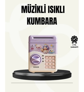Elektronik Şifreli ATM Görünümlü Çocuk Kumbarası Mor