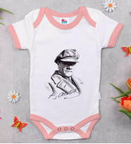BK Kids Atatürk Temalı Pembe Bebek Body Zıbın-17