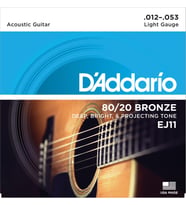D'Addario EJ11 Phosphor Bronze Serisi Akustik Gitar Tel Seti (12-53 - 80/20 Bronze)