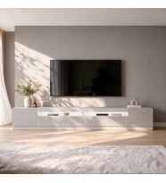 Arya T008 LED Işıklı Modern TV Sehpası Seti - 4 Kapaklı, 240 cm
