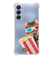 PrintiFy Samsung Galaxy A25 Uyumlu Kedi 1 Baskılı Şeffaf Köşe Korumalı Antişok Kılıf
