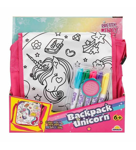 Boyanabilir Desenli Unicorn Sırt Çantası