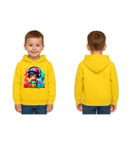 Unisex roblox Baskılı Çocuk Swaetshirt  Baskılı Kapüşonlu 3 İplik Şardonlu (Sarı)