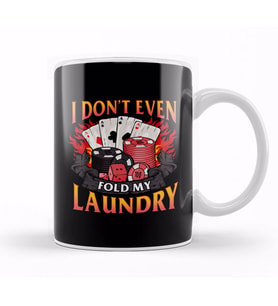 Poker I Don't Even Fold My Laundry Gambler Cards Kupa Bardak Porselen
