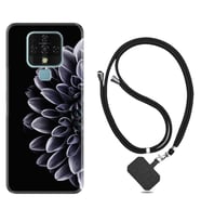 Tecno Camon 16 18P Pova Kılıf Boyun Askılı Silikon Çiçekler 1639