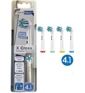 X Cross - Çapraz Açılı Kusursuz Temizlik Oral B Şarjlı Diş Fırçası Yedek Başlığı - 4'lü Yedek Başlık