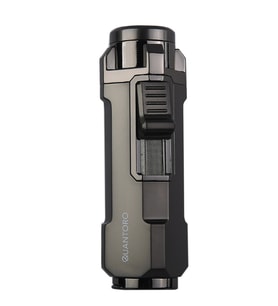 Quantoro Üç Torch Pürmüz Delicili Gunmetal Metal Puro Çakmağı - TRZ1172