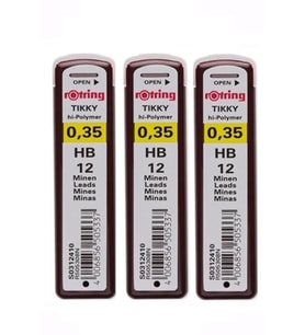 0.3 / 0.35 Mm Uç Min Siyah 3 Adet Rotring Siyah Kalem Uçu 0.35 Mm 3 Adet