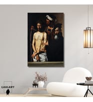 Tekli Dikey Kanvas Tablo Ünlü Eserler Caravaggio İsa'nın Çilesi