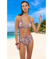 Modern Desenli Bikini Takımı Esnek Kumaş Premium Kalite UV Korumalı Şık Detaylı Ergonomik Kesim