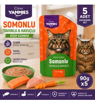 Kiwi Pets Kycc-50371 Yammies Somonlu Tavuklu Havuçlu Kedi Ezmesi 90 Gr*5 Adet