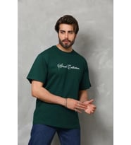 Erkek Baskılı T-Shirt Kısa Kol Bisiklet Yaka Regular Fit Rahat Kalıp Günlük Tişört - Çağla Yeşili