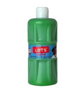 Lets Akrilik Boya 500 ML Yeşil Akrilik Boya (Karışık)