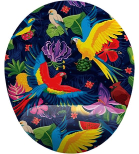 Papağan Desenli Bilek Destekli Mouse Pad
