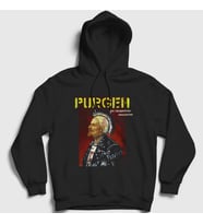 Presmono Unisex Siyah Album Punk Müzik Purgen Kapüşonlu Sweatshirt 502212tt