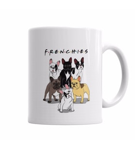 Frenchies Pug Köpek Kupa Bardak Porselen