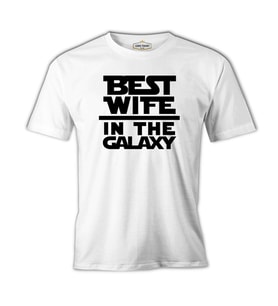Best Wife in the Galaxy Anneler Günü Beyaz Unisex Tshirt