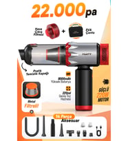 MATT MCV22 Şarjlı Araç Süpürgesi Kırmızı 22.000Pa Güçlü Vakumlu Mini Type-C Şarjlı 220ML
