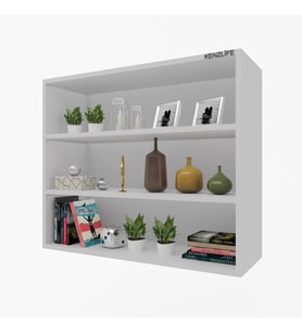 Kenzlife mutfak dolabı ıtır 090.090.30 byz 2 raflı kapaksız ofis banyo kiler evrak kitaplık