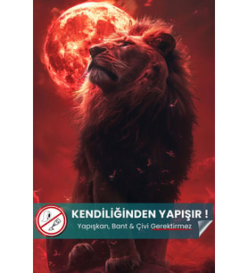 Şampiyonluğa Özel Aslan Posteri, Fanatik Posteri, Taraftar Posteri, Akıllı Kağıt Poster