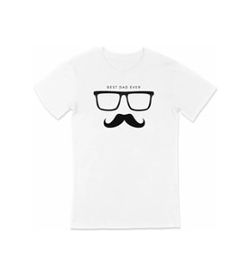 Babalar Günü Hediye Baba Temalı Baskılı Oversize Bisiklet Yaka T-shirt - Beyaz