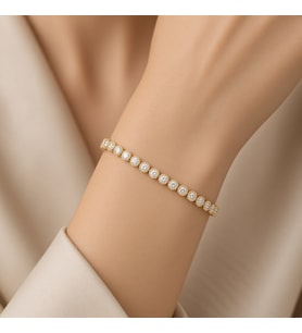 STİL İNCİSİ/XUPING JEWELRY SU YOLU YUVARLAK ZİRKON TAŞLI BİLEKLİK