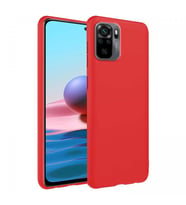 Xiaomi Redmi Note 10S İnce Mat Silikon Kılıf Kırmızı