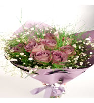 LİLA BUKET KAGIDINDA LİLA GÜL