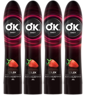 Okey Kayganlaştırıcı Jel 100ML Çilekli (4 Lü Set)