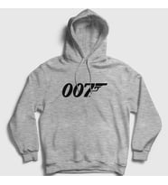 Presmono Unisex Gri Logo 007 Film James Bond Kapüşonlu Sweatshirt 258117tt (Gri)