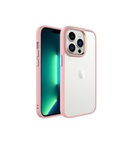 Apple iPhone 14 Pro Max Uyumlu Kılıf Zore Krom Kapak (Açık Pembe)