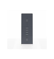 Arges Dolap 3 Raflı 4 Çekmeceli 4 Kapaklı 88x30x243 Antrasit-Antrasit