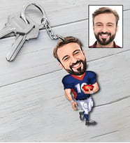 Kişiye Özel Amerikan Futbolu Tasarımlı Karikatür Anahtarlık 69
