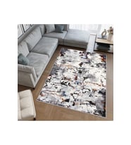 Rovigo Home Dijital Baskı Yıkanabilir Kaymaz Taban Salon Halısı RVG0539 (Gri)