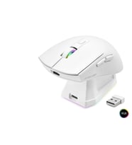 Kablosuz Gaming Rgb Mouse Şarj Standlı - Beyaz MF1215W