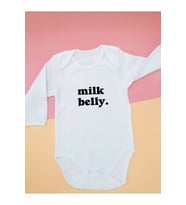 Bebek Beyaz Zıbın Milk Belly Baskılı Zıbın Modeli