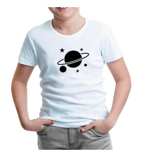 Saturn IV Logo Beyaz Çocuk Tshirt