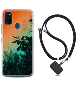 Samsung M21 M22 M23 M30 M31S M32 Kılıf Boyun Askılı Silikon Güzel Çiçekler 1712