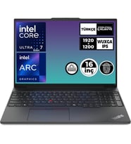 Lenovo Thinkpad E16 Gen 2 Ultra 7 155H 32GB 2tb SSD Freedos 16" Wuxga Dizüstü Bilgisayar 21MA002UTX 007