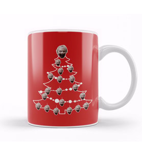 Zombie Christmas Tree Baubles Kupa Bardak Porselen