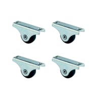 Furç Sabit Teker - 20MM - Siyah HKS226 - 4 Adet