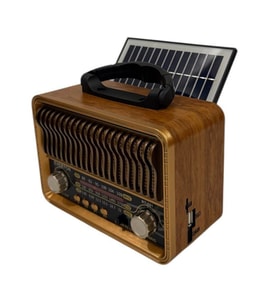 RT-751 Solar Tasarımlı ve Klasik Görünümlü , Nostalji Bluetooth/USB/Sd/ Radyo Mp3 Player Müzik Kutusu