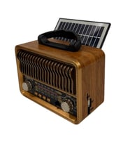 RT-751 Solar Tasarımlı ve Klasik Görünümlü , Nostalji Bluetooth/USB/Sd/ Radyo Mp3 Player Müzik Kutusu