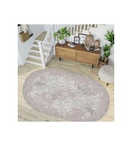 Eliana Home Baskılı, Yıkanabilir Kaymaz Taban Oval Halı TYC00515952031 100x150 cm (Gri)