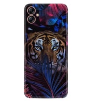 Samsung Galaxy A04E Kılıf Resimli Desenli Baskılı Silikon Flowers Tiger 1319