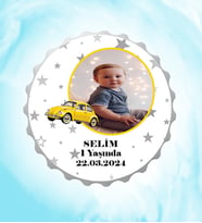 Kişiye Özel Vosvos Resimli İsimli Yıldızlar Kapak Magnet Açacak
