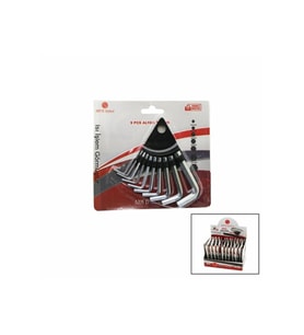 10 PARÇA  KARTLI ALYAN ANAHTAR TAKIM SETİ120MM-NO-1.5-10 GO-53-vice 03175