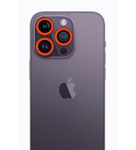 Newface Apple iPhone 12 Pro Neon Fosforlu Kamera Lens - Turuncu