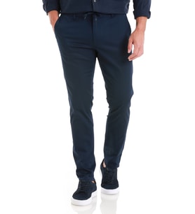 Hatemoğlu Lacivert Regular Fit Düz Yandan Cep Pamuklu Jogger Kanvas Pantolon